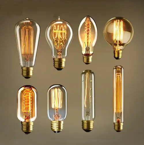 Natal T30 Vintage Edison Bohlam Edison Gaya Lampu Panjang Tabung Pijar Edison Bohlam