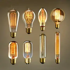 Decoração do Natal E27 vintage edison bulbo edison estilo lâmpadas tubo longo incandescentes lâmpadas Edison