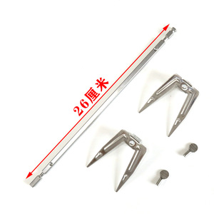 Fourchette rotative en acier inoxydable pour rôtir, ensemble d'axe de rotation, accessoires pour friteuse à air et <span class=keywords><strong>four</strong></span> électrique, pour poulet en bâtonnets et kebabs - Product Image 2