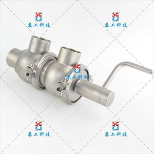 Stainless Steel Sanitary Manual Directional <b>Valve</b> Stop Structure for Water Shutoff OEM Customization Supported - Product Image 1