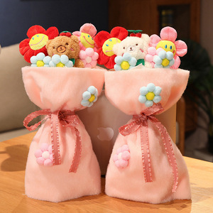 2024 nuovo regalo di san valentino bellissimo peluche peluche di peluche fiore fiore fiore coniglietto Bouquet di peluche - Product Image 4