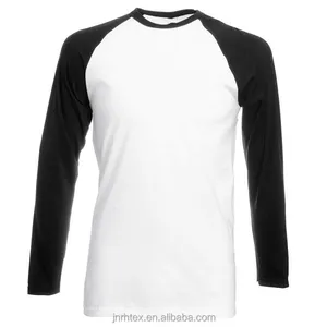 Custom soft tri blend long sleeve raglan baseball t-shirt for mens
