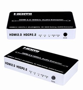 Extractor de Audio HDMI 2.0v, Decodificador de Audio Estéreo Coaxial SPDIF, 4K 60hz 18Gpbs HDCP 2.2 DTS HDR10 <span class=keywords><strong>ARC</strong></span> para <span class=keywords><strong>PS4</strong></span> Pro IPTV Switch - Product Image 3