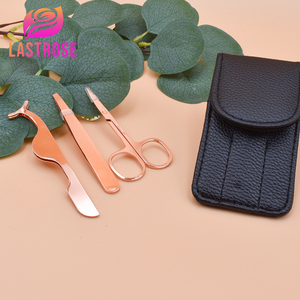 Ensemble de ciseaux et de pinces à épiler pour les sourcils, <span class=keywords><strong>prix</strong></span> d'usine, marque privée, outils cosmétiques en acier inoxydable, pinces à épiler pour les cils - Product Image 2