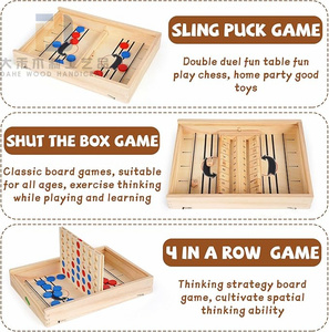 ألعاب خشبية محمولة 5 في 1 ألعاب الشطرنج لعبة الداما سريعة حبال هوك إغلاق مربع تيك تاك تو ألعاب للأطفال اللعب السفر - Product Image 5
