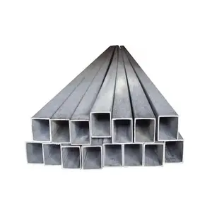 ASTM A106 A36 A53 Cuadrado Galvanizado Estructural Erw Tubo de acero rectangular Tubo de acero galvanizado GI hueco