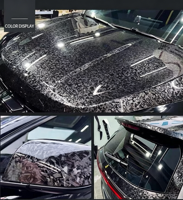 Film de protection en vinyle carbone forgé PET, résistant à la chaleur, imperméable, pour carrosserie, capot, toit et intérieur de voiture