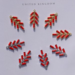 Red Firecracker Pendants Alloy DIY Bag Accessories Golden White Colorful Winter 2023 United <b>Kingdom</b> Origin GJ127 - Product Image 2
