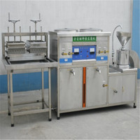 150-180 kg/h Chaude Cuisson Tofu Moulé Fabricant Chinois de Casse-Croûte de Nourriture De Lait De Soja Meulage Bouillante Pressage et Moulage machine