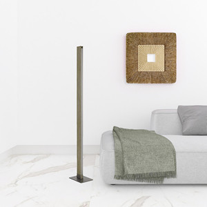 Lampada da terra a forma tradizionale HMS 61 con corpo in alluminio e acciaio a LED marrone in ferro E27 Base per la decorazione del soggiorno illuminato - Product Image 3