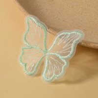 Vente chaude Papillon Broderie Patch Organza Polyester Dentelle Tissu pour Vêtements Accessoires Couture Décoration