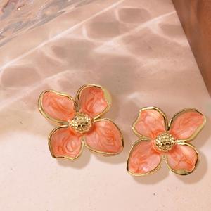Fashion flower butterfly Four-leaf <b>earrings</b> <b>Top</b>-rated to Ship Inventory Recycled Stainless Steel Lightweight Comfort wholesale - Product Image 1