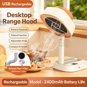 Campana Extractora de Cocina Plegable Recargable por USB, Mini Extractor de Humo y Filtro de Aceite Portátil - Product Image 1