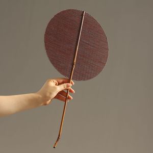 Éventail en bambou avec manche œil de phénix, grande taille, couleur laquée, objet d'art de collection - Product Image 2