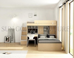 Meubles de chambre à coucher enfants adolescent composite <span class=keywords><strong>lit</strong></span> <span class=keywords><strong>superposé</strong></span> avec étagère (SZ-BFE301) - Product Image 5