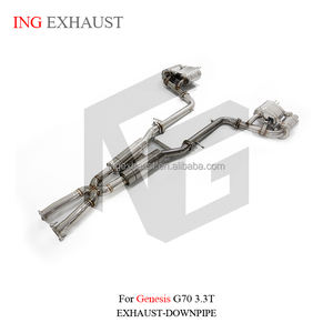 ING para Hyundai Genesis G70 3,3 T Catback sistema de escape tubo de acero inoxidable con silenciador de válvula Venta caliente piezas de rendimiento automático - Product Image 3
