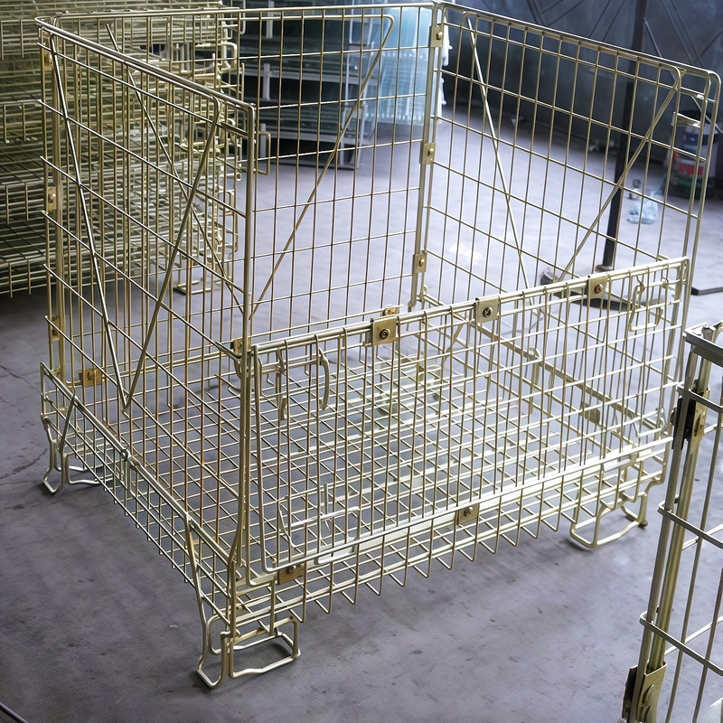 Pallet Cage Foldable Steel Mesh Box