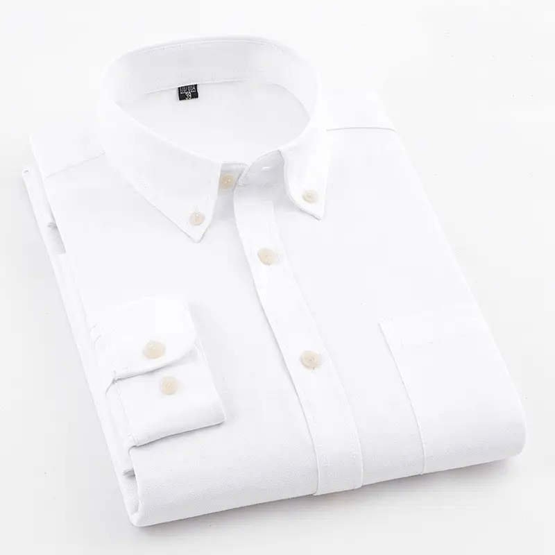 Men's Casual Long Sleeve Stretch Dress Shirt Wrinkle-Free Regular Fit Button Down Shirts