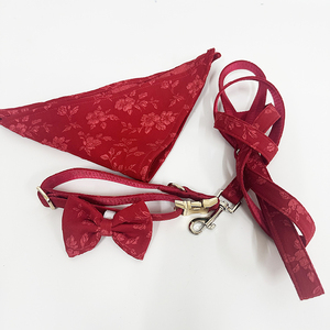Nouveautés : Collier pour chien rouge réglable et ensemble laisse-harnais respirant de luxe tendance - Product Image 6
