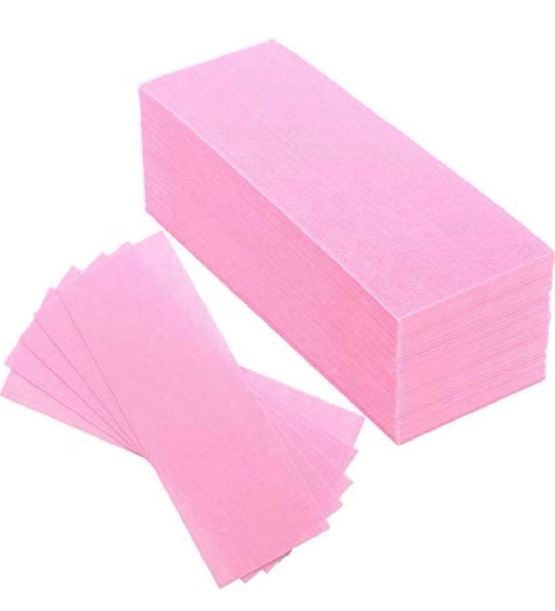 Восковые полоски для депиляции, бумажный эпилятор для удаления волос, из нетканого полотна розового цвета