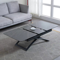 Table à manger moderne et élégante en céramique, extensible, réglable en hauteur, avec plateau en marbre et pieds en métal, 6 places, pour salon, salle à manger