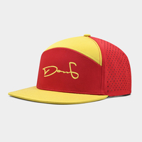 Casquette de baseball et de golf personnalisée avec broderie, 6 panneaux, visière plate, découpe au laser, respirante, imperméable, ajustable, chapeau ajusté