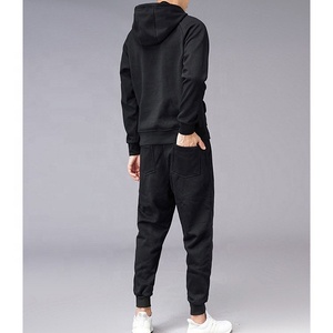 Tracksuits degli uomini di Logo Personalizzato Della Chiusura Lampo up Pullover Con Cappuccio 2 PC Set Da Uomo In <span class=keywords><strong>Pile</strong></span> Set Da Jogging Palestra di Sport di Usura di Formazione Vestiti - Product Image 3