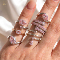 Bague en or rose 10K 14K 18K personnalisée avec diamant rose fantaisie taille poire certifié IGI, cultivé en laboratoire, VVS, bijoux pour femme, cadeau d'anniversaire