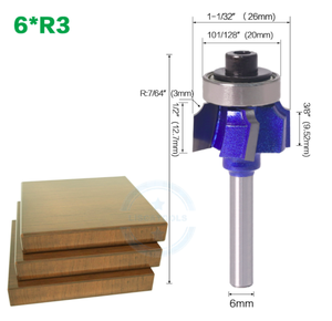 Broca de enrutador de madera de 4 flautas, vástago de 6mm de L-N191-3, cortador de fresado para carpintería, cortador de bordes de cuchillo de corte R1 R2 R3 - Product Image 5