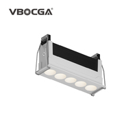 Plafonnier LED encastré moderne en aluminium anti-éblouissement, homologué CE ETL, pour maison et bureau, avec variateur d'intensité