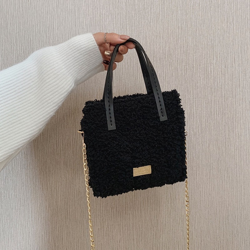 Kit de bolsos de ganchillo y tejido DIY negro