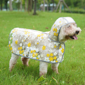 Poncho Impermeable con Estampado Floral para Perros, para Corgis, Perros Medianos, Dobermans, Samoyeds, Golden Retrievers, Ropa de Viaje Impermeable de TPU - Product Image 4