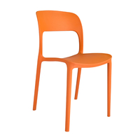 Chaise de salle à manger moderne minimaliste en plastique, style loft
