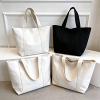 Sac à main en toile de coton personnalisé avec logo imprimé, recyclable, design tendance, pour femmes, grand sac de shopping