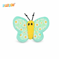 Jouet en peluche pour chaton Famipet, nouveau design papillon coloré, doux et froissé, avec herbe à chat
