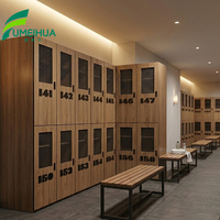 Casier électronique Fumeihua à grain de bois pour vestiaire de salle de sport