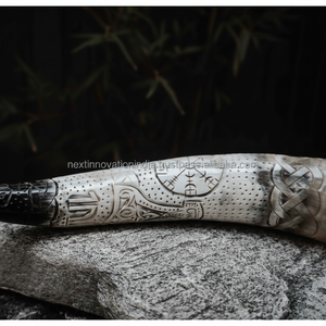 Cuerno de bebida artesanal natural artesanal exclusivo para fanáticos de la cerveza y el hidromiel - Product Image 1