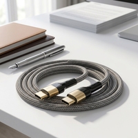 Kabel Data Braided Jacket Pengisian Cepat PD 100W Tipe C ke Tipe C untuk Ponsel Grosir