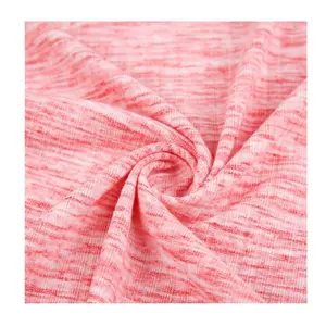 Personalizza tessuto Jersey elasticizzato a coste 95% poliestere 5% Spandex tessuto Jersey Melange lavorato a maglia