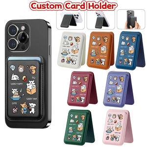 Étui de téléphone <span class=keywords><strong>Apple</strong></span> créatif et mignon avec porte-cartes magnétique, dos en PU et fente pour cartes, motif de dessin animé, pour usage transfrontalier - Product Image 6