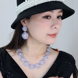 Ensemble de <span class=keywords><strong>bijoux</strong></span> ZX : Collier, bague et bracelet en laiton plaqué or 18 carats avec zircon, pour mariage, banquet, soirée formelle, style vintage, <span class=keywords><strong>bijoux</strong></span> raffinés pour femmes - Product Image 6