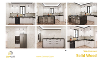 Armoire de cuisine prête à assembler CBMmart, meuble de rangement de cuisine, armoire haute moderne, mobilier de style héritage, petites armoires de cuisine de luxe