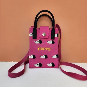 Bolso Bandolera Tejido con Diseño de Cachorro de Dibujos Animados, Ligero y de Doble Uso, para Llevar en la Mano o Cruzado, Ideal para <span class=keywords><strong>Viajes</strong></span> - Product Image 3