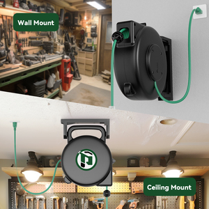 كابل تمديد بكرة تلسكوبية أوتوماتيكي 50 قدمًا مع شبك - Product Image 4