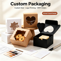 Caja de Papel Kraft Corrugado Rígido con Ventana, Cierre Magnético, Impresión Personalizada, Apta para Alimentos, Embalaje para Regalos, Jabón, Dulces, Galletas y Productos Artesanales