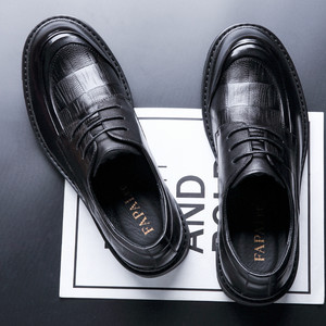 Chaussures Derby en Cuir pour Hommes, Noir, Cuir de Vachette Pleine Fleur, Tenue Formelle, Mariage, Oxfords, Style Quatre Saisons - Product Image 4