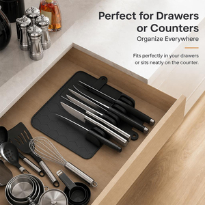BEI ZHUO Versatile Detachable Design Silicone Knife Storage Mat <b>Heat</b> Resistant Non Slip Silicone Mat for Kitchen Wholesale - Product Image 3