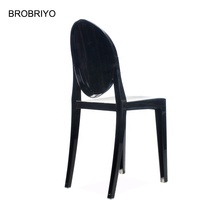 Vente en gros de chaise d'hôtel Chaise d'extérieur empilable transparente en acrylique transparent cristal salle à manger fantôme en plastique noir Chaise pour événement de mariage