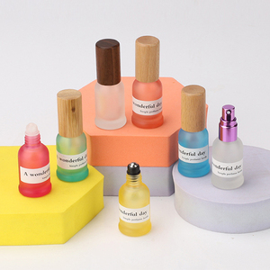 High-grade Round <strong>Essential</strong> <strong>Oil</strong> Roller Ball Bottle <strong>Walnut</strong> Beech Lid Spray Sample Perfume Bottle Custom Color logo - Product Image 3