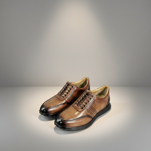 Chaussures Derby Homme Style Britannique <span class=keywords><strong>Vintage</strong></span> à Lacets Formelles Décontractées Respirantes Printemps-Été Tige en PU Semelle Extérieure en PVC Mariage Bureau Quotidien - Product Image 5